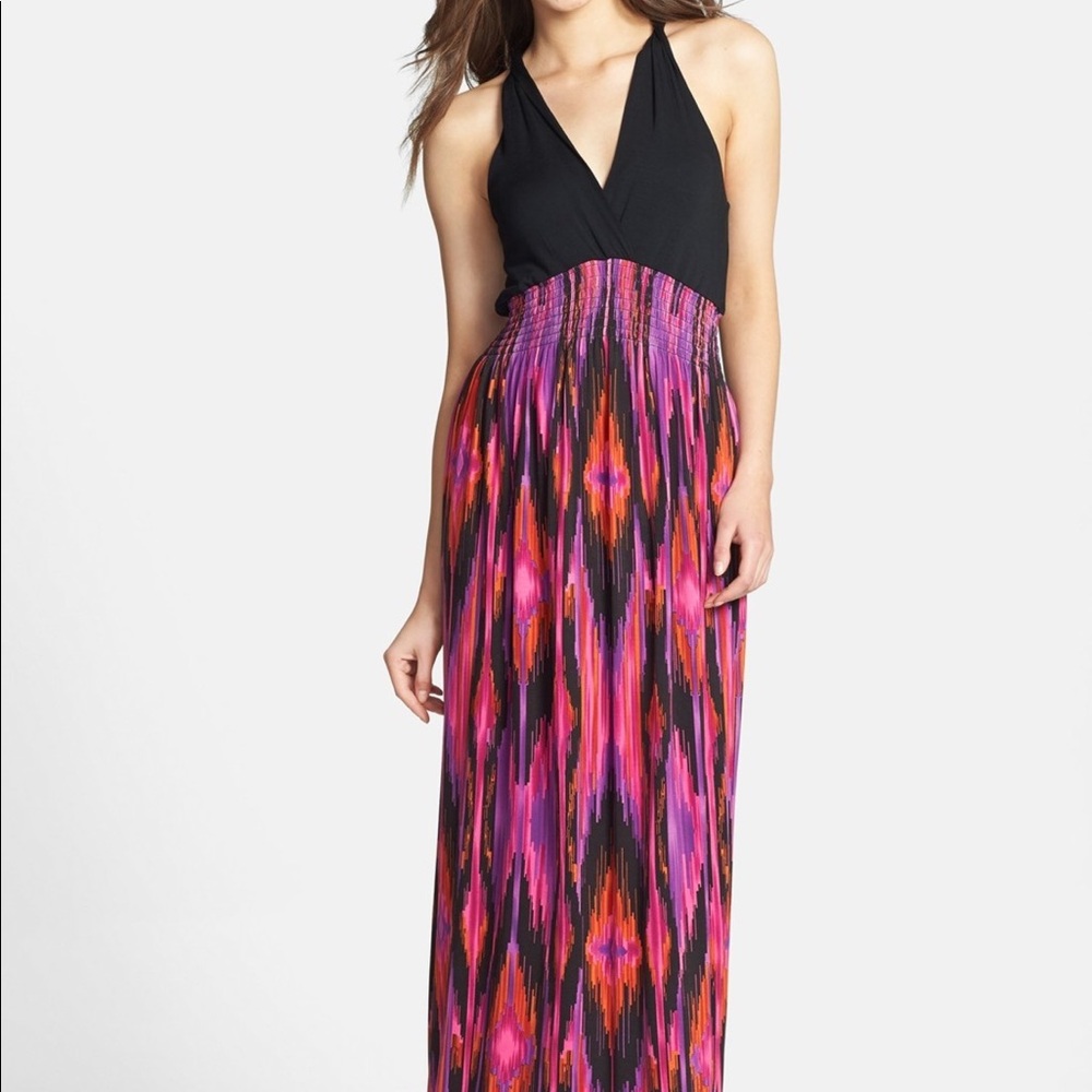 Felicity and Coco Black/Multi-Colored Maxi Dress